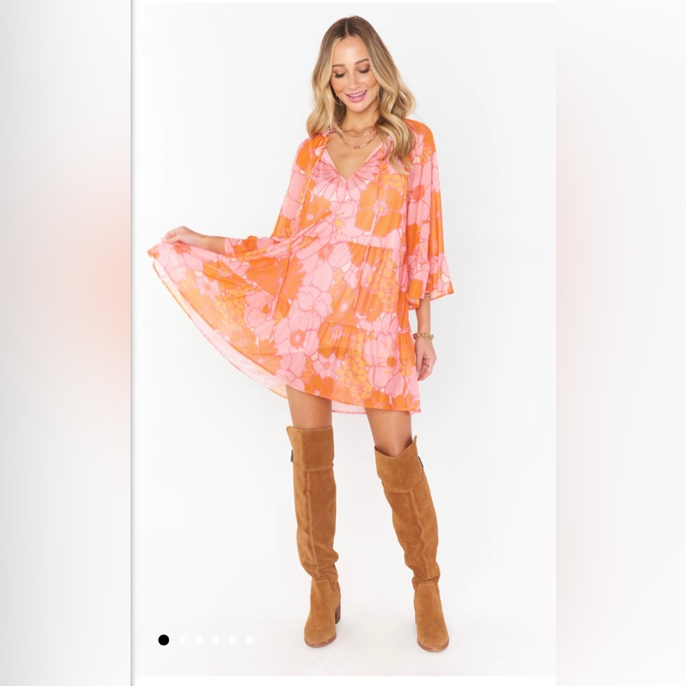 Viola Mini Dress ~ Retro Garden Mesh